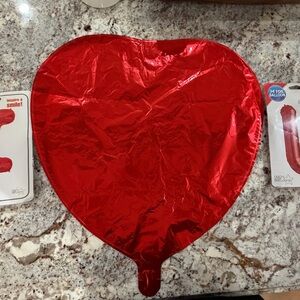 Red Heart Foil Balloon